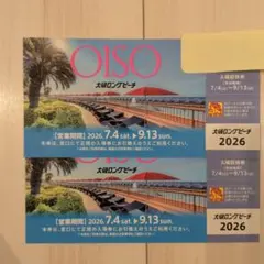 匿名配送　大磯ロングビーチ 入場券 2枚