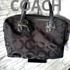 【美品】COACH コーチ トートバッグ シグネチャー A4収納可 F25503