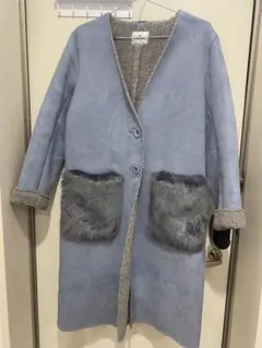 M's Refined Clothes ライトブルーロングコートのサムネイル