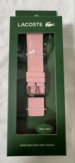 LACOSTE アップルウォッチ ラバー　ピンク　交換バンド