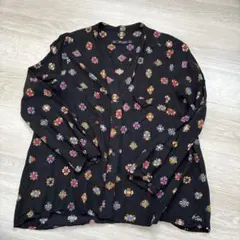 ZARA BASIC ビジュー柄　長袖シャツ Mサイズ