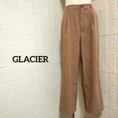 グラシア フレアパンツ ブラウン 茶色 無地 シンプル ゆったり 体型カバー L