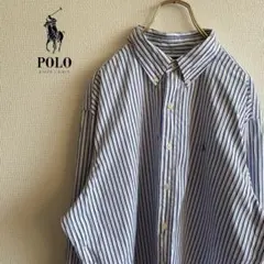 A198◎RALPH LAUREN メンズ　長袖BDシャツ　L D4X3