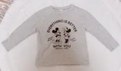 しまむら　Littc ミッキーマウス ミニーマウス 長袖カットソー 110cm