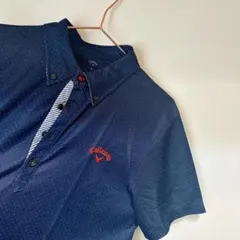 新品未使用 Callaway ネイビー ドット柄 ポロシャツ 3L