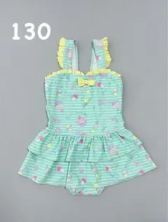 女の子向けワンピース水着 アイス柄 130