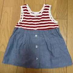 SHIPS ワンピース 90センチ　ボーダー デニムのサムネイル