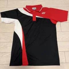 YONEX テニスウェア ポロシャツ ブラック レッド SS