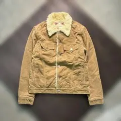 7W2 EDWIN コーデュロイ　ボアジャケット　L インディアン　古着