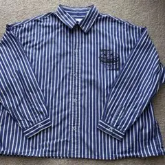 フィスFITH GROOVY キッズ長袖シャツ ストライプ　ハンバーガー柄