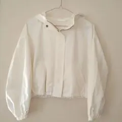GU ホワイト フード付きジャケット TEEN Mサイズ