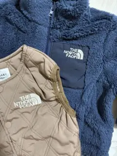 aoechildアウター80サイズ ネイビー 90サイズ キルティングベスト