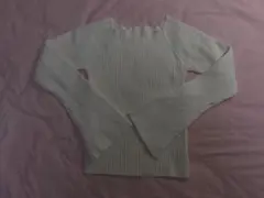 アイボリー ホワイト 長袖 ニット GRL