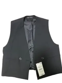 ZARA ザラ 新品✨ブラック ベスト size38-40