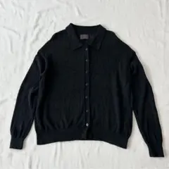 オローネ　シネマニットシャツ　ポロニット　カーディガン　トップス