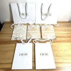 Dior ショップ袋 7点セット ③ ホワイト ホリデー限定デザイン まとめ売り