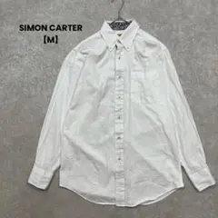 SIMON CARTER 長袖シャツ　白【M】無地　シンプル　綺麗めカジュアル