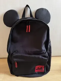 【美品】ディズニーリゾート限定 ミッキーマウス耳付きリュック ブラック