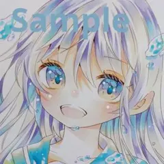 R*e様 手描きイラスト　オリジナル　B6　コピック