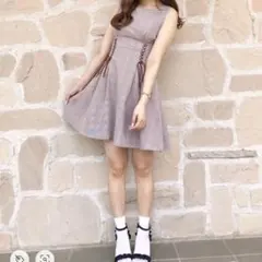 titiy&Co. レースアップタックワンピース