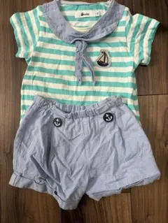 べべ　70cm 半袖ロンパース　パンツセット