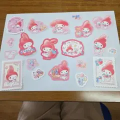 My Melody 50周年記念シール　20枚セット　ケース付き