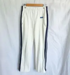 希少 90ｓ ＡＳＩＣＳ ワンポイント レトロ トラックパンツ 白 ジャージ下