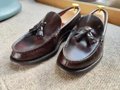 タッセル付きダークブラウンローファー 23.5 EE サイズ