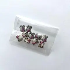 ネイルパーツ サンリオ キティ 豹柄かぶりもの 10個セット