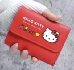 Hello Kitty 三つ折り財布 レッド