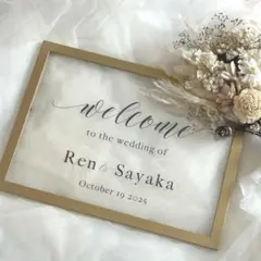 【フレーム付き】ウェルカムボード　クリア　結婚式　ウェルカムスペース　A4サイズ