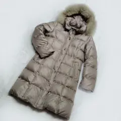 23区 ★ ロングダウンコート フォックスファー付き 2way