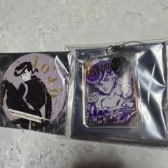 THE JOJO WORLD ワイヤーキーホルダー ホログラム缶バッジ 東方仗助