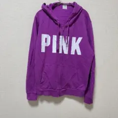 ヴィクトリアシークレット PINK フルジップパーカー 紫 ゆるだぼのサムネイル