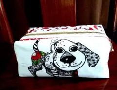 ロラライハリス、犬のイラスト付きキャラメルポーチ