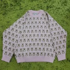 デッドストック メリノ 総柄セーター ピンク コアラ 90sビンテージ ニット