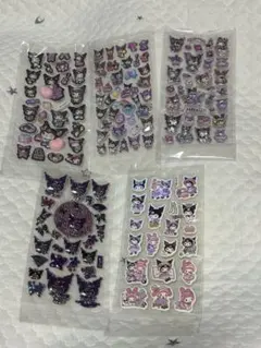 サンリオ 5枚セット ボンボンドロップシール ぷっくりシール ぷくぷくシール