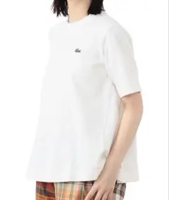 【送料無料】LACOSTE×BEAMS Aライン鹿の子Tシャツ38ホワイト白