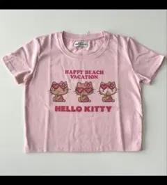 沖縄限定 日焼けキティ クロップド丈 Tシャツ　Mサイズ ピンク 新品未開封