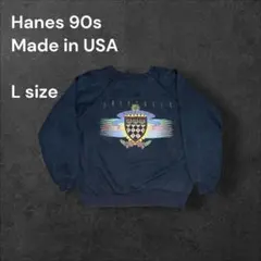 Hanes 90s USA製 スウェット Lサイズ ブラック ビンテージ B系