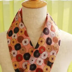 ラスト1点☆【廃盤につき特価】コットン半衿（ピンク地に花模様）