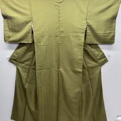 【さらに値下げ】 　上品な正倉院柄　草木染め　色無地着物　着物スキ倶楽部１１７１