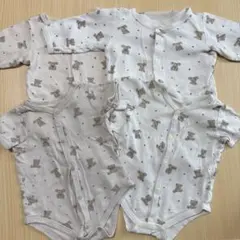 西松屋　長袖肌着　ロンパース　ボディースーツ　くま　60 70