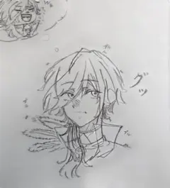 笑いを堪えるローレン・イロアス スケッチ