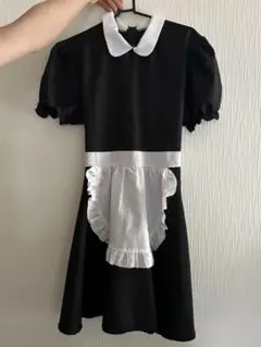 メイド服 白黒 コスプレ 文化祭 仮装 フリル ハロウィン