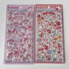 【2点セット①】サンリオ ボンボンドロップシール ぷくぷくシール