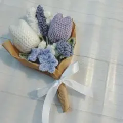 枯れない花束　ブーケ　インテリア　パープル