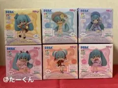 初音ミクシリーズ　ふわぷち　ちょこのせ　 ミニフィギュア　初音ミク　6点セットのサムネイル