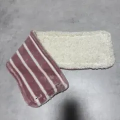 ピンクと白のボーダー スヌード