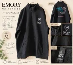 EMORY UNIVERSITY ハーフジップスウェット ブラック M